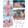 thumbnail image 5 of Strawberry Beach Towels Oversized Super Absorbent, Pink Spring Summer Rustic Floral Fruit Lightweight Bath Towel Quick Dry Sets For Bathroom/Pool/Rv Camping/Beach Play/Gym Room/Picnic 31"x62", 5 of 8