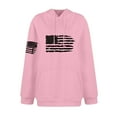 thumbnail image 3 of GIPQJK Graphic Hoodies for Men American Flag Print Hooded Sweatshirts Big and Tall This We'll Defend Eagle with American Flag Long Sleeve Tops with Pockets,Pink L, 3 of 4