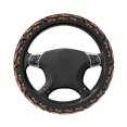 thumbnail image 3 of XMXY Car Steering Wheel Cover, Abstract Orange Plaid Camo Non-Slip Jeep Truck Universal Elastic Steering Wheel Protector 15 inch, 3 of 8