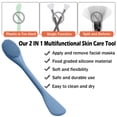 thumbnail image 4 of Facial Cleansing Brush, 2 in 1 Silicone Face Mask Brush & Face Scrubber, For Exfoliating, Massaging, Remove Blackheads, Makeup Skincare Removal, Applicator for Mud, 4 of 5
