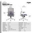 thumbnail image 5 of Silla Oficina Ergonómica con soporte lumbar ajustable Taylor Gris, 5 of 5
