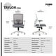 thumbnail image 5 of Silla Oficina Ergonómica con soporte lumbar ajustable Taylor Gris, 5 of 5