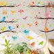 thumbnail image 2 of Un conjunto de pájaros de flores etiqueta de la pared etiqueta de la pared decoración de la pared JAMW Sencillez, 2 of 4