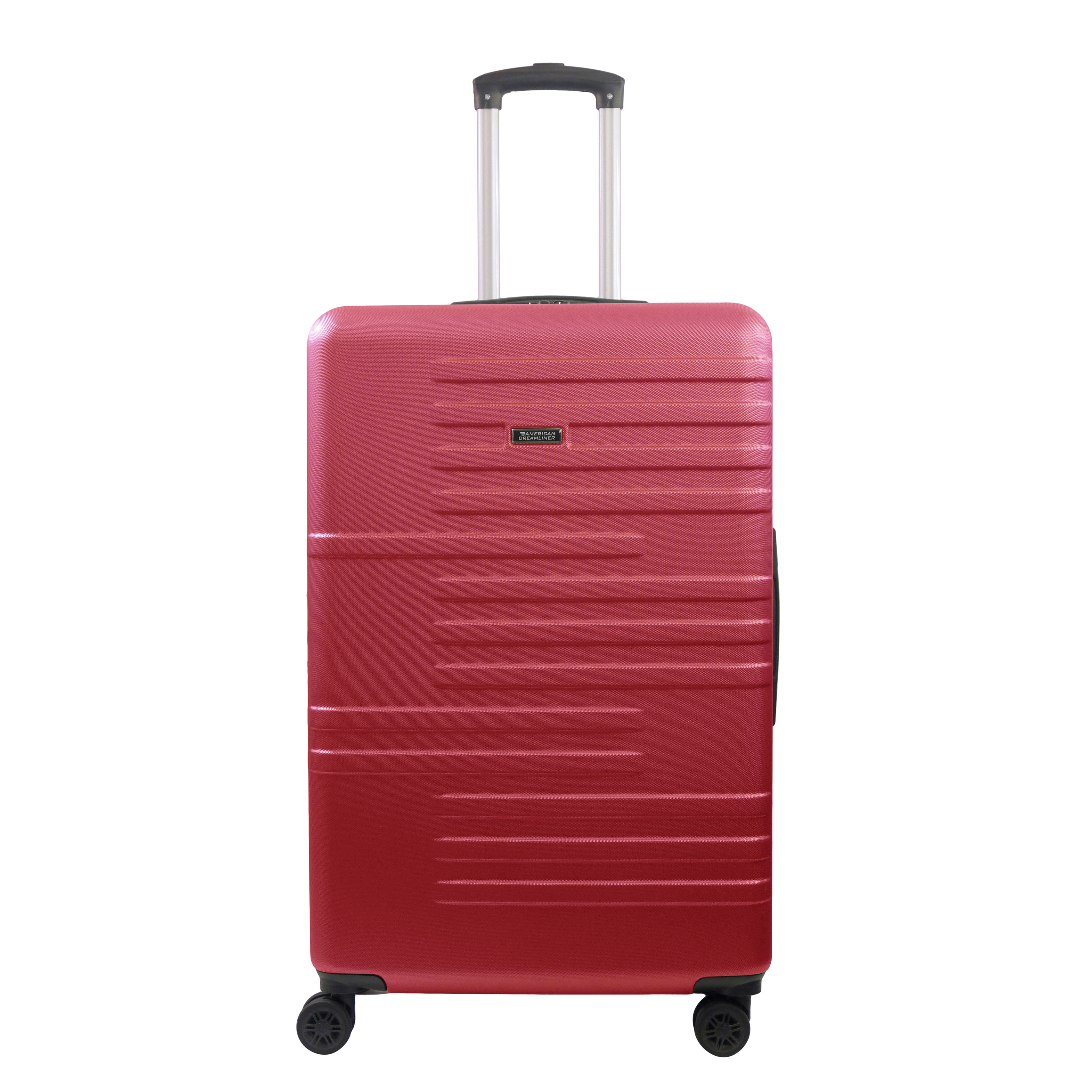 American Dreamliner 30 Inch Rolling Luggage, Hardshell Suitcase with Spinner Wheels, Red