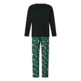 thumbnail image 5 of Christmas Pajamas for Family Long Sleeve Cartoon Elf Hat Print Tops + Cartoon Pants Set Winter Sleepwear, 5 of 10
