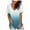 Light blue, variant on Giftesty Womens Plus Size Women's Fashion Casual Gradient Printed V-neck Short Sleeve Loose T-shirt Tops