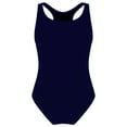thumbnail image 4 of YiZYiF Kids Girls Mesh Patchwork Ballet Dance Leotard Gymnastic Bodysuit Navy Blue 14, 4 of 5