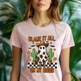 thumbnail image 5 of Blame It All On My Boos Shirt Funny Ghost Cowgirl Halloween Western Tee, Ash, Size 2XL, 5 of 6
