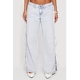 thumbnail image 4 of Women's Open Side Tie Wide Leg Jeans, 4 of 5