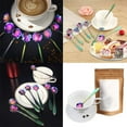 thumbnail image 6 of 8 Flower Spoon Set, 410 Stainless Steel Reusable Tea Spoon, Stirring Spoon, Coffee k2357, 6 of 6