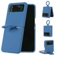 thumbnail image 1 of Macaron Liquid Silicone Phone Case Compatible For Samsung Galaxy Z Flip 4 With Ring Holder, 1 of 2