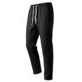 thumbnail image 3 of Eltusu Men's Athletic Pants, Straight Legs Cotton Elastic Waist Breathable Active Pants Black Size 2XL, 3 of 4