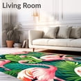 thumbnail image 2 of ODIKA 4'x6' Machine Washable Non-Slip Area Rug, Tropical Flamingo for Summer Vibes and Charm High Traffic Rug, Pink, 99166, 2 of 7