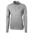 thumbnail image 2 of Men's Cutter & Buck Gray Virginia Tech Hokies Big & Tall Virtue Eco Pique Recycled Quarter-Zip Pullover Top, 2 of 3