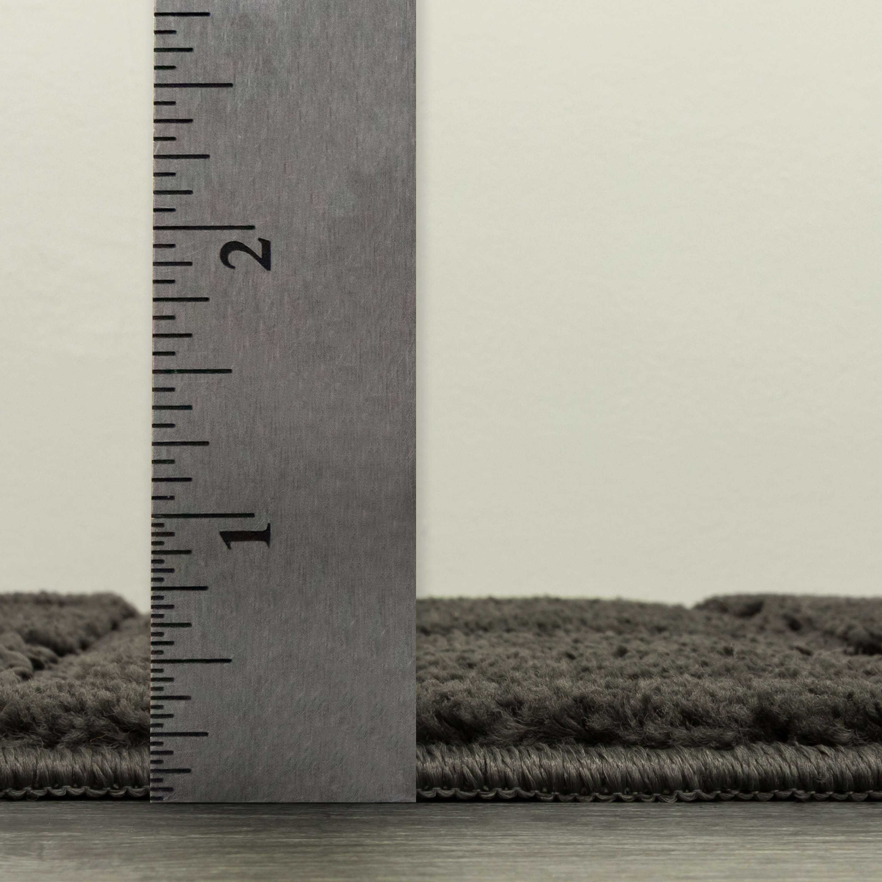 Mainstays Solid High Low Tufted Grid Dark Gray Indoor Area Rug, 9' x 12'