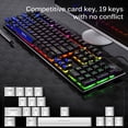 thumbnail image 2 of EIMELI Clavier Mécanique Coloré à Rétroéclairage Respirant Filaire pour Jeu 104 Pcs de Boutons Clavier Noir, 2 of 7