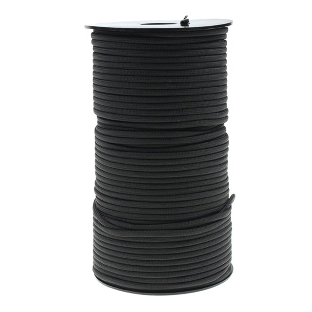 Cuerda de tienda de Cuerda de paracaídas de 100M Cola 7 hebras para supervivencia de seguridad al aire libre Negro