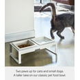 thumbnail image 2 of Yamazaki Home Pet Food Bowl - Two Styles, White, Steel + Ceramic, Tall, 1.25 cups, 300 milliliters per bowl, No Assembly, 2 of 7