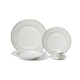 thumbnail image 1 of 20-pc. Dinner Set Service for 4, 24K Gold-plated Luxury Bone China Tableware ("Stardust Platinum" 6285P), 1 of 1