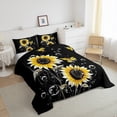 thumbnail image 3 of Homewish Cartoon Sunflower Teen Bedding Comforter Set, Dreamy Butterfly Animal Twin Comforter Sets, Rustic Plant Botanical Reversible Bedding Set, Super Cozy Room Decor, 2 Pieces, 3 of 8