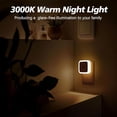 thumbnail image 4 of Square Light-Controlled Night Light, LED Night Lights Plug into Wall with Smart Sensor, Energy-Efficient Warm White Glow, Plug in Night Light for Bedrooms, Hallways, Bathrooms, 4 of 7