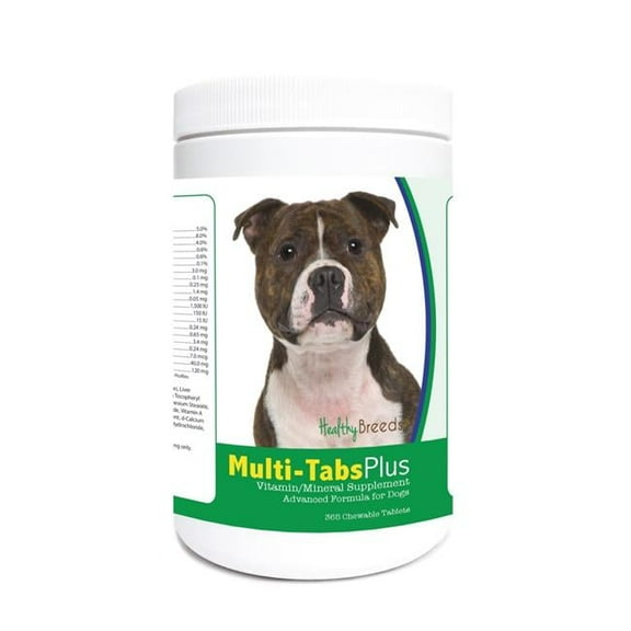 Healthy Breeds 840235122555 Staffordshire Bull Terrier Multi-Tabs Plus Chewable Tablets - 365 Count