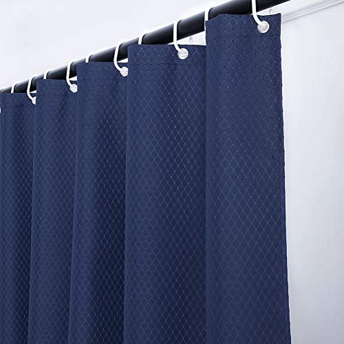 Furlinic 96 Inch Shower Curtain Liner Fabric Extra Long Machine Washable Thick Navy Bathtub Curtains With Weighted Hem For Hotel And Home 96x72 Com Furlinic 96 Inch Shower Curtain Liner, 96 Inch Long Shower Curtain Liner