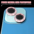 thumbnail image 4 of CRILSTYLEO 2Pcs Phone Camera Lens Ring With Pink Tempered Glass For Outdoor Activities Dirt Resistance, 4 of 6