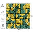 thumbnail image 5 of Boho Abstract Colorful Floral Shower Curtain, Vintage Retro Patchwork Yellow Green Flower Botanical Geometric Aesthetic Groovy Bathroom Decor Shower Curtain Set with 12 Hooks, 72X72in, 5 of 5