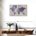 thumbnail image 3 of Elephant Stock Old World Map Purple Gray Wall Art - Horizontal Canvas Wall Art - Living Room Wall Decor - Map Canvas - Purple And Gray Decor By Wild Apple Portfolio - 30" x 20", 3 of 8