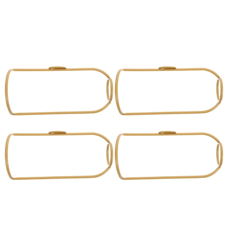 Toyandona 4Pcs Metal Wall Mounted Wine Rack for Home Bar with Golden Finish and Narrow Wall Storage