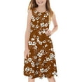 thumbnail image 6 of AUNVITO Girls Sleeveless Floral Print Tank Dress Simple Design Casual Summer Bohemian Style, 6 of 7