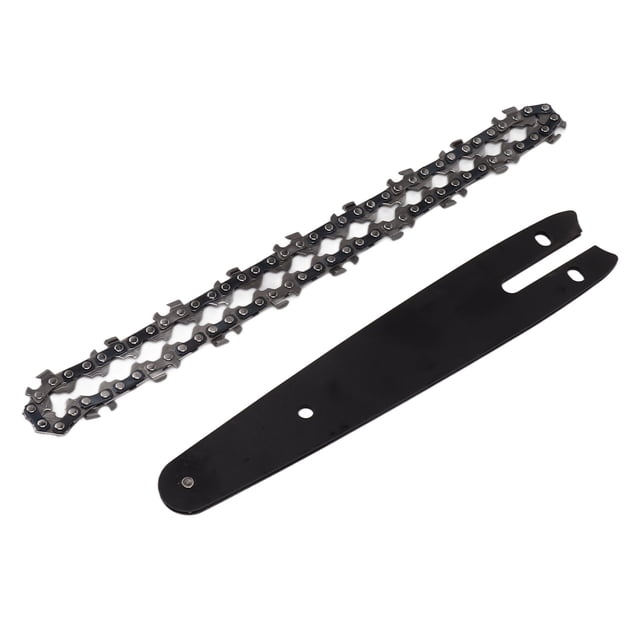 Mini barra guía de cadena Combo acero al manganeso Velocidad más rápida Alta dureza Corte suave Motosierra Reemplazo de barra guía de cadena 6 pulgadas con cadena de 1/4 37 eslabones