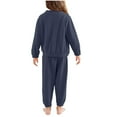thumbnail image 3 of ATOGUTA Girl Clothing Outfit 2-Piece Long Sleeve & Pants PJ Set Kid Cozy Sleepwear Size 2T-12, Black, 3 of 5
