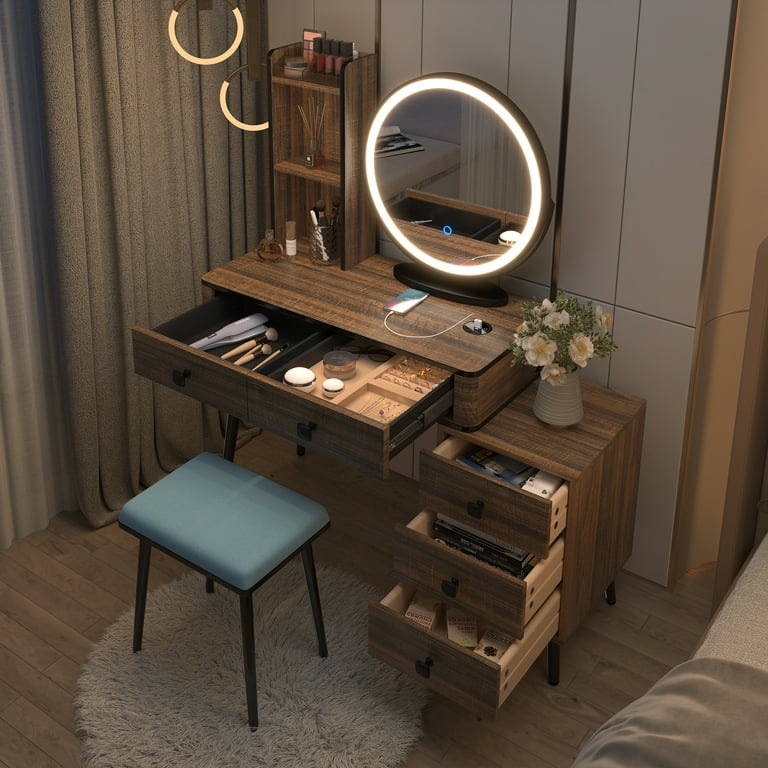 1 Small Drawer Dressing Table Wooden Vanity Desk Bedroom Furniture Unit  Office