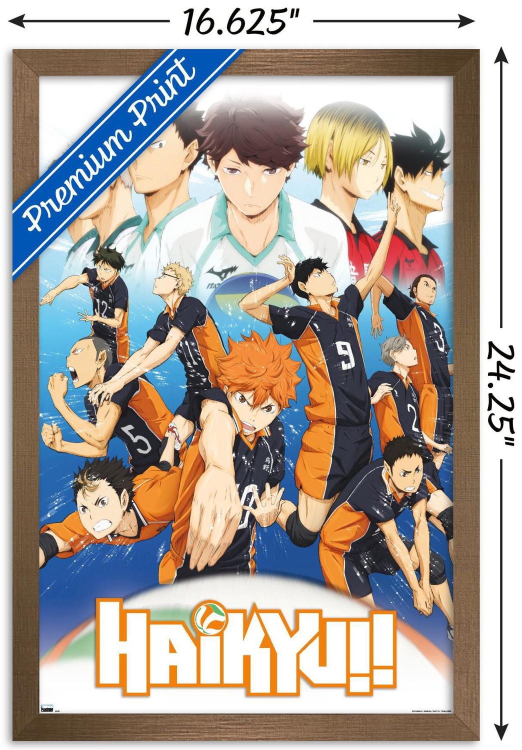 Haikyu!! - Key Art 2 Wall Poster, 22.375" x 34" Framed