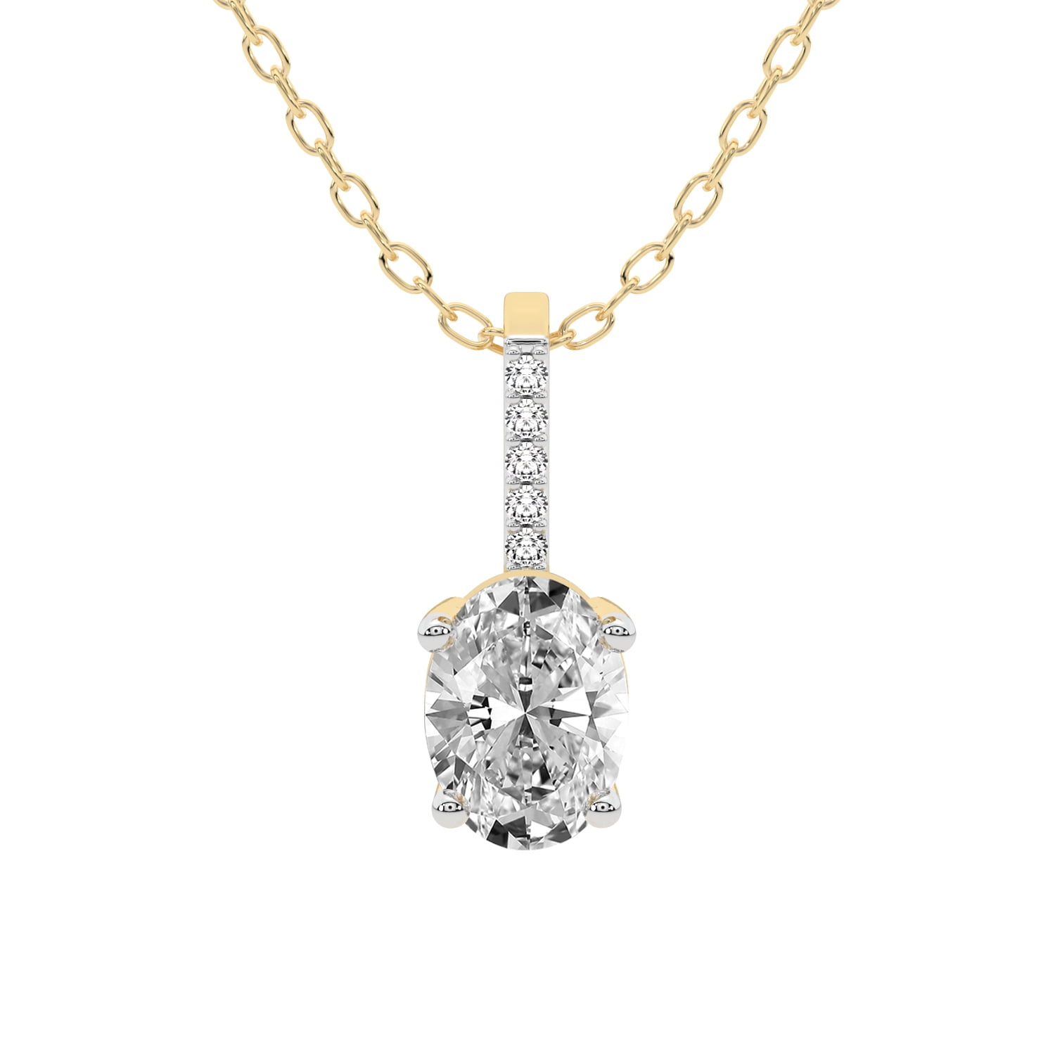 Diamond Pendant Necklace For Women | 1 Carat IGI Certified Oval