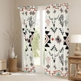 thumbnail image 3 of Erosebridal Beige Aztec Black Out Curtains, Farmhouse Dreamcatcher Cow Skull Print Curtains Pack of 2 (42x63 Each), 3 of 6