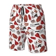thumbnail image 4 of Balery Red Food Traje de Baño Estilo Hawaiano para Hombre, Shorts de Secado Rápido con Bolsillos-XX-Large, 4 of 6
