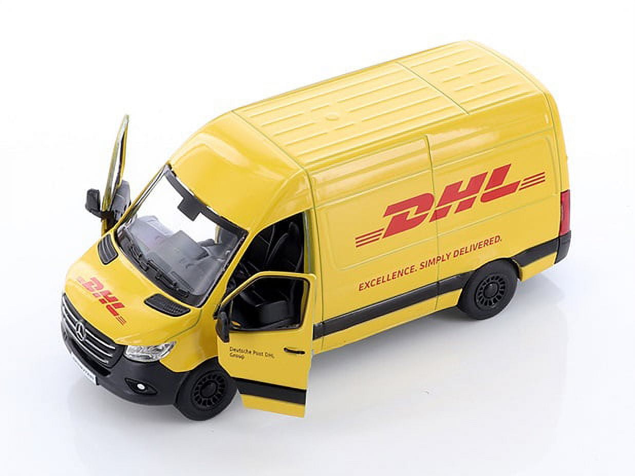 KiNSMART - Mercedes-Benz Sprinter Cargo Van, modèle de jouet en métal moulé sous pression à l'échelle 1:48, action de recul, blanc