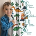 thumbnail image 3 of Blackout Kids Curtains,White Cartoon Dinosaurs Volcanoes Pattern Childrens Insulated Curtains Set Of 2,Bedroom Essentials,Toddler Room Decor 52"x84", 3 of 5
