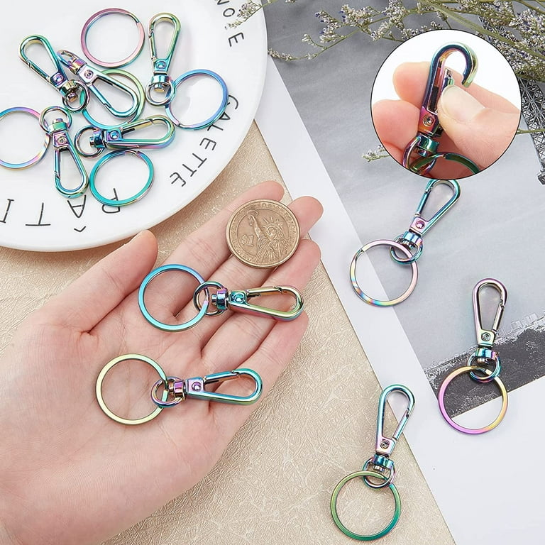 70 Pieces d Rings for Purse d Rings Swivel Clasp Lobster Claw Clasps for  Keychains Key Chain Rings D Rings for Purse for Purses Keychain Lanyard