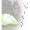 thumbnail image 4 of 6 piquetas espirales para toldos de camping, para trampolines, columpios, torres de juego y más, en forma de espiral, 40,6 cm, color plateado, 4 of 5
