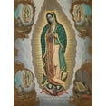 thumbnail image 2 of Nicolas, Enríquez 25x32 White Modern Wood Framed Museum Art Print Titled - The Virgin of Guadalupe with the Four Apparitions, 2 of 4