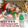 thumbnail image 4 of 40 oz Christmas Tumbler with Handle, Stainless Steel Xmas Holiday Christmas Insulated Tumblers for Women with Lids and Straws Water Bottle, 4 of 7