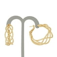 thumbnail image 2 of Womens Ladies Fashion Accessories Jewelry Gold Plated Hoop Earrings, 2 of 7