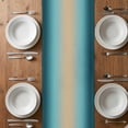 thumbnail image 4 of Table Runner 90 Inches Long for Kitchen Dining, Turquoise Ombre Dresser Scarf Farmhouse, Dining Table Decorations for Wedding/Parties, Modern Yellow Gradient Farmhouse Art 13 x 90 In, 4 of 8