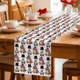 thumbnail image 4 of Happy Groundhog Day Cotton Linen Table Runner for Dining Kitchen, Vintage Cartoon Black Hat Groundhog Wedding Outdoor Party Tablerunners, Dresser Scarf Coffee Tablecloth Runners 13x36 Inches, 4 of 8