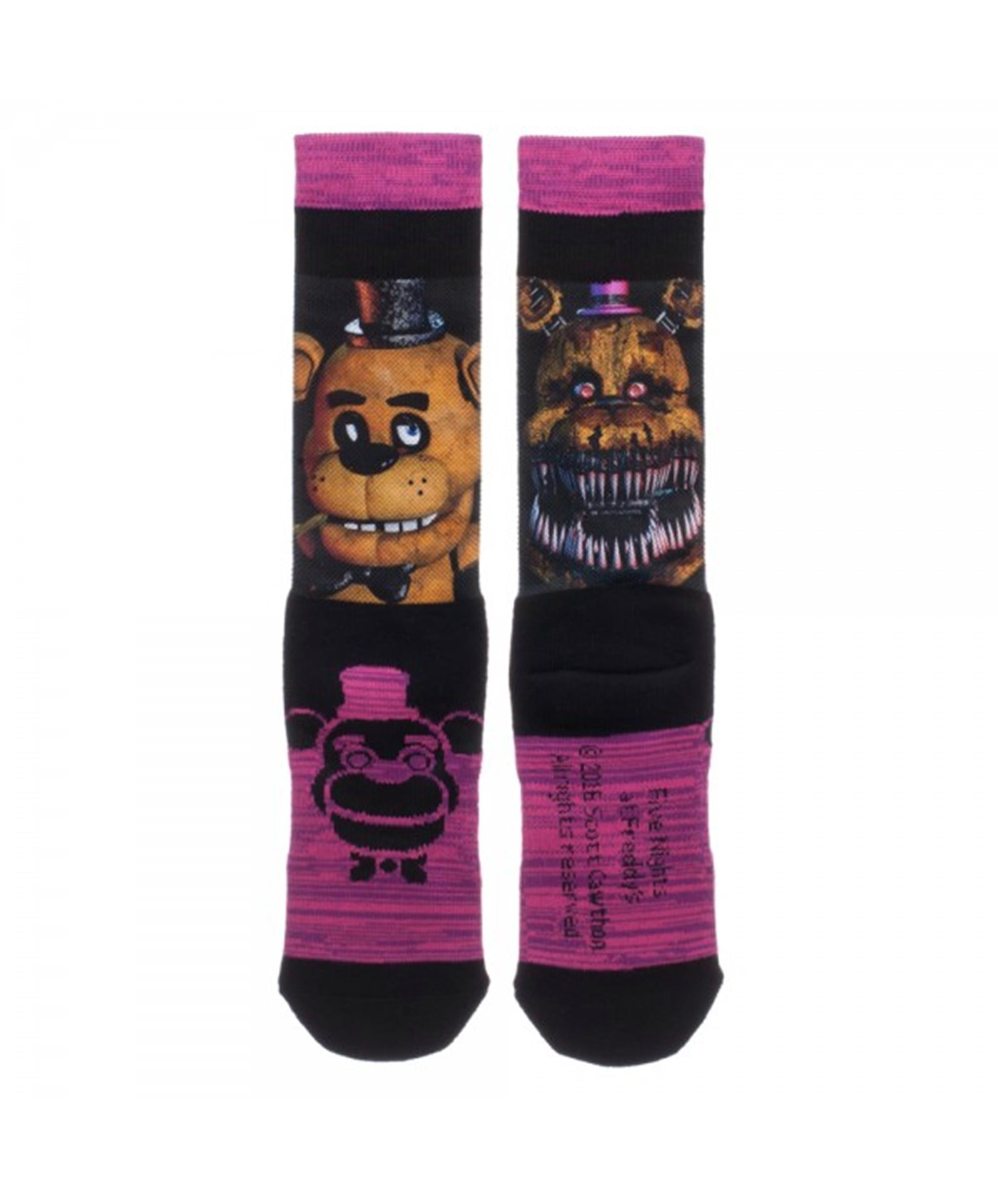 Super Hero Five Nights At Freddy's Sublimated Panel Crew Socks By