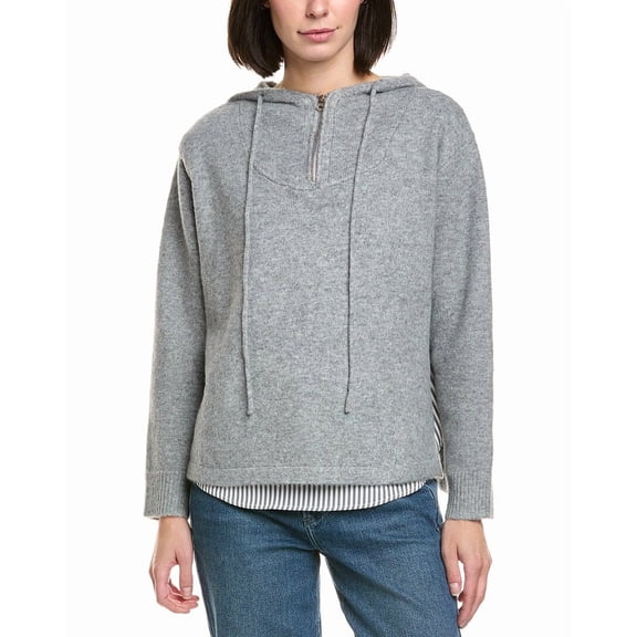 Gracia womens Wool-Blend Hoodie, m, Gray